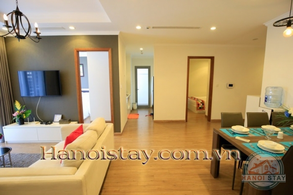 Cho thuê căn hộ Times City theo ngày tháng năm, Căn hộ 3PN sang trọng với lối thiết kế mở hiện đại 4