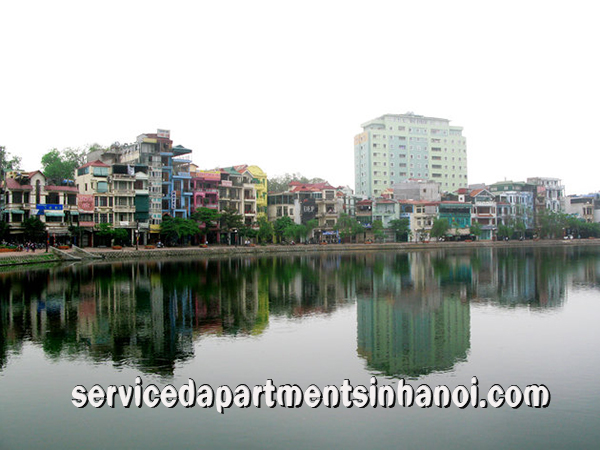 Căn hộ dịch vụ 1 phòng ngủ ở Ba Đình có view hồ cho thuê
